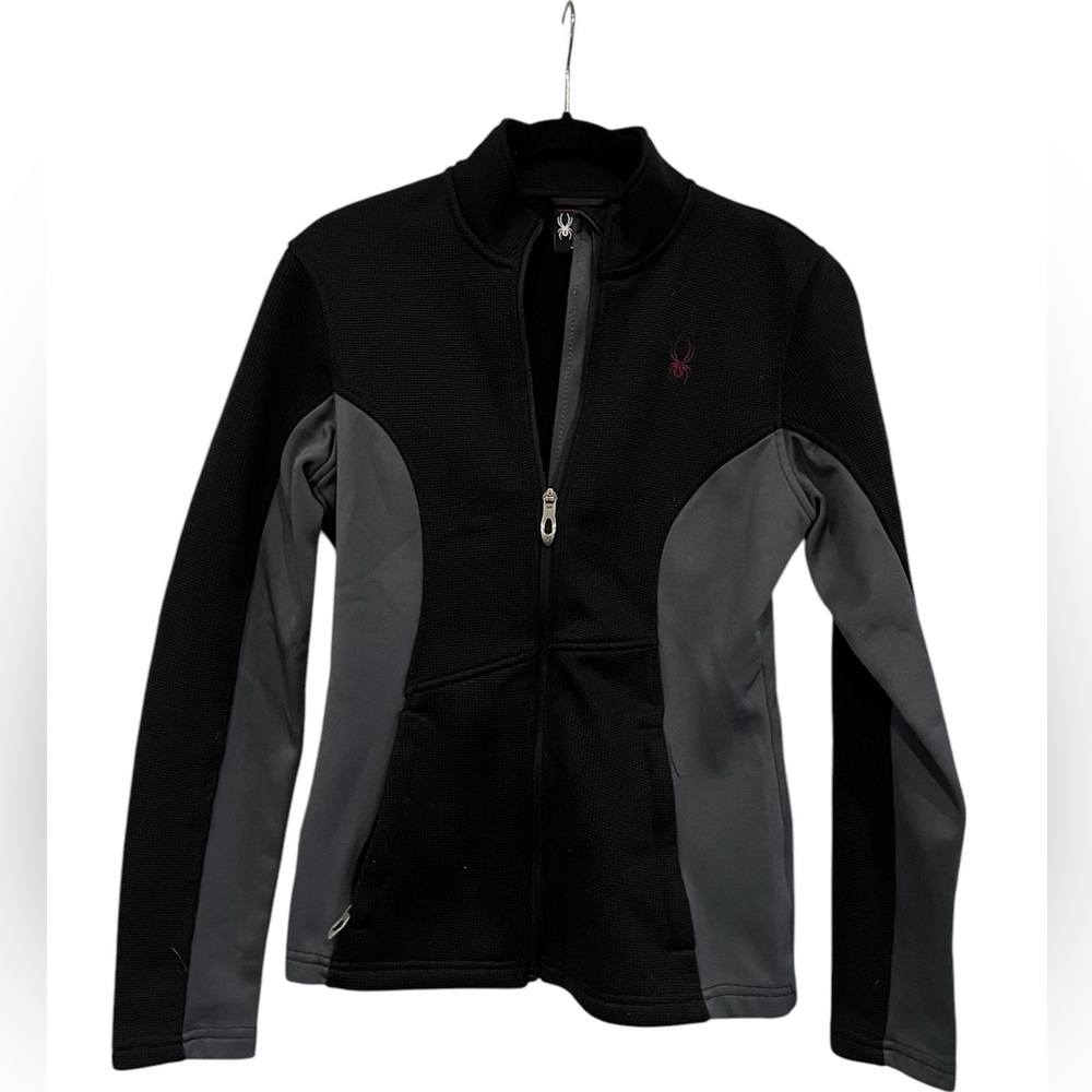Women’s Spyder Black/gray Full Zip Core Sweater Women S